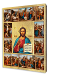 Ikona Chrystusa Pantokratora z Drogą Krzyżową (Tajemnice Męki Pańskiej)  (URI38)