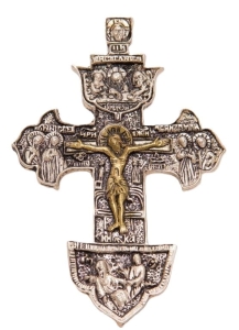 Krzyż Metalowy złocony i srebrzony