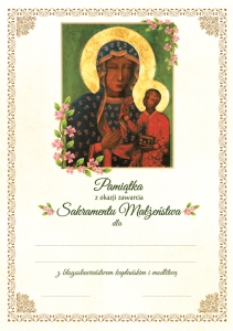 Pamiątka Sakramentu Małżeństwa - 25 szt. (KUB501)