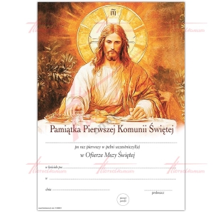 Pamiątka Pierwszej Komunii Świętej - dyplom 10szt (HL3604)