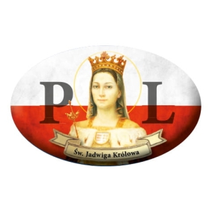 ŚW. JADWIGA KRÓLOWA - naklejka samochodowa z serii: „PATRONI POLSKI” (SGN004))