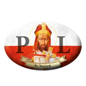 ŚW. WOJCIECH - naklejka samochodowa z serii: „PATRONI POLSKI” (SGN003)