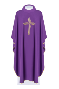 Ornat z wyhaftowanym krzyżem (KOR037)