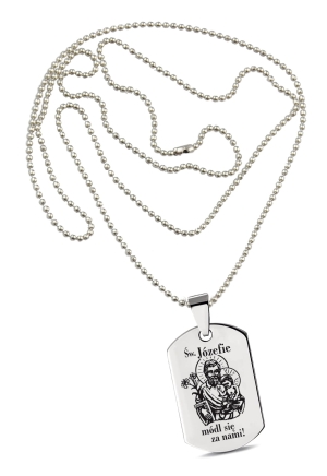 Medalik "Nieśmiertelnik" Świętego Józefa (S0171G)