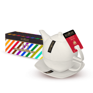 ZESTAW PORCELANOWY DUO + 12 HERBAT RICHMONT (ZPDHR1)