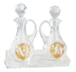 Ampułki kryształowe, zdobione (MX724W)