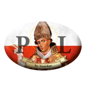 ŚW. STANISŁAW BM - naklejka samochodowa z serii: „PATRONI POLSKI” (SGN006)
