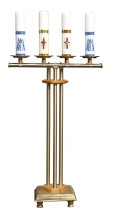 Świecznik chromowany - na 4 świece (MXF450)