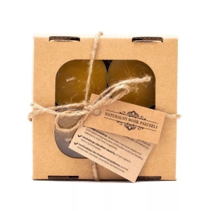 Zestaw 9 świec tealight z wosku pszczelego (WOS042)