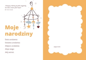 Moje Narodziny, Pamiątka Sakramentu Chrztu Świętego