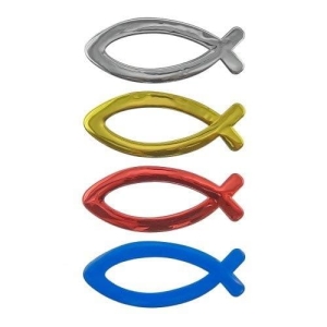 Naklejka - rybka chrześcijańska - Ichtys (JCSTA2)