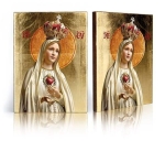 Ikona Matki Bożej Fatimskiej na desce (GA3408)