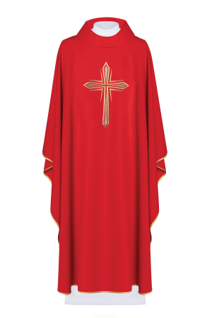 Ornat z wyhaftowanym krzyżem (KOR037)