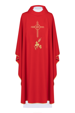 Ornat haftowany z symbolem IHS (KOR030)