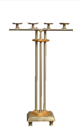 Świecznik chromowany - na 4 świece (MXF450)