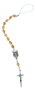 Różaniec do samochodu z drzewa oliwnego (SGS108)